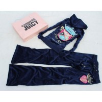 Juicy Couture Tracksuits Crest JC Velour Hoodie Regal Juicy Couture Tracksuits Crest JC Velour Hoodie Regal
