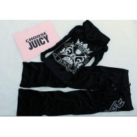 Juicy Couture Tracksuits Crest Arrow Velour Hoodie Black Juicy Couture Tracksuits Crest Arrow Velour Hoodie Black