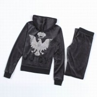 Juicy Couture Tracksuits Crown Bird Velour Hoodie Black-Grey Juicy Couture Tracksuits Crown Bird Velour Hoodie Black-Grey