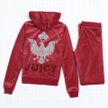 Juicy Couture Tracksuits Crown Bird Velour Hoodie Dragon Fruit