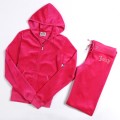 Juicy Couture Tracksuits Crown Logo Velour Hoodie Dragon Fruit