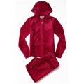 Juicy Couture Tracksuits Crown "JUICY" Velour Hoodie Dragon Fruit