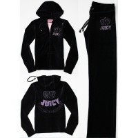 Juicy Couture Tracksuits Crown "JUICY" Velour Hoodie Black Discount Juicy Couture Tracksuits Crown "JUICY" Velour Hoodie Black Discount