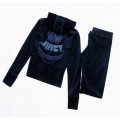 Juicy Couture Tracksuits Crown "JUICY" Velour Hoodie Regal