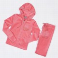 Juicy Couture Tracksuits Crown "JUICY" Velour Hoodie Pink