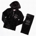 Juicy Couture Tracksuits Crown "JUICY" Velour Hoodie Black Sale