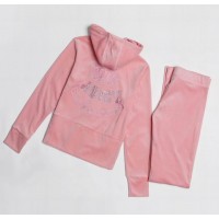 Juicy Couture Tracksuits Crown "JUICY" Velour Hoodie Light Pink Juicy Couture Tracksuits Crown "JUICY" Velour Hoodie Light Pink