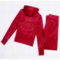 Juicy Couture Tracksuits Crown "JUICY" Velour Hoodie Red Juicy Couture Tracksuits Crown "JUICY" Velour Hoodie Red