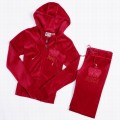 Juicy Couture Tracksuits Crown "JUICY" Velour Hoodie Red