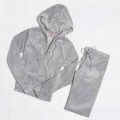 Juicy Couture Tracksuits Crown "JUICY" Velour Hoodie Grey