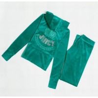 Juicy Couture Tracksuits Crown "JUICY" Velour Hoodie Green Juicy Couture Tracksuits Crown "JUICY" Velour Hoodie Green