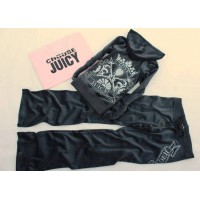 Juicy Couture Tracksuits Crest Arrow Velour Hoodie Ash Black Juicy Couture Tracksuits Crest Arrow Velour Hoodie Ash Black