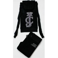 Juicy Couture Tracksuits Crest JC Velour Hoodie Black Discount Juicy Couture Tracksuits Crest JC Velour Hoodie Black Discount