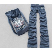 Juicy Couture Tracksuits Big Crown Logo Velour Hoodie Light Regal Juicy Couture Tracksuits Big Crown Logo Velour Hoodie Light Regal