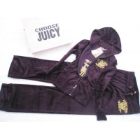 Juicy Couture Tracksuits Crown Juicy Velour Hoodie Purple
