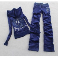 Juicy Couture Tracksuits JC Logo Velour Hoodie Regal Juicy Couture Tracksuits JC Logo Velour Hoodie Regal