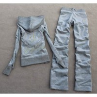 Juicy Couture Tracksuits JC Logo Velour Hoodie Grey Juicy Couture Tracksuits JC Logo Velour Hoodie Grey