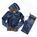 Juicy Couture Tracksuits JC Logo With leopard Velour Blue
