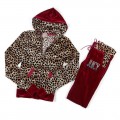 Juicy Couture Tracksuits CHOOSE COUTURE With leopard Velour Dark Red