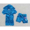 Juicy Couture Short Tracksuits Bow JC Velour Blue