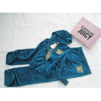 Juicy Couture Tracksuits Crown Juicy Velour Hoodie Cyan Juicy Couture Tracksuits Crown Juicy Velour Hoodie Cyan