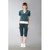 Juicy Couture Short Tracksuits Orignal Velour With Pocket Cyan Juicy Couture Short Tracksuits Orignal Velour With Pocket Cyan