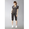Juicy Couture Short Tracksuits Orignal Velour With Pocket Dark Gray