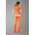 Juicy Couture Short Tracksuits Orignal Velour With Pocket Long Pants Orange