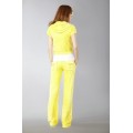 Juicy Couture Short Tracksuits Orignal Velour With Pocket Long Pants Yellow