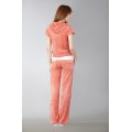 Juicy Couture Short Tracksuits Orignal Velour With Pocket Long Pants In Pink