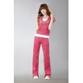 Juicy Couture Short Tracksuits Orignal Velour With Pocket Long Pants Dark Pink