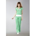 Juicy Couture Short Tracksuits Orignal Velour With Pocket Long Pants Green