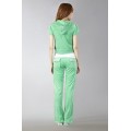 Juicy Couture Short Tracksuits Orignal Velour With Pocket Long Pants Green