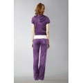 Juicy Couture Short Tracksuits Orignal Velour With Pocket Long Pants Purple