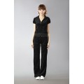 Juicy Couture Short Tracksuits Orignal Velour With Pocket Long Pants Black