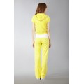 Juicy Couture Short Tracksuits Orignal Velour Long Pants Yellow