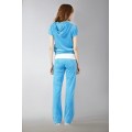 Juicy Couture Short Tracksuits Orignal Velour Long Pants Sky Blue