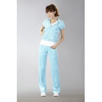 Juicy Couture Short Tracksuits Orignal Velour Long Pants Sky Juicy Couture Short Tracksuits Orignal Velour Long Pants Sky