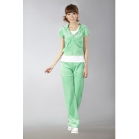 Juicy Couture Short Tracksuits Orignal Velour Long Pants Green Juicy Couture Short Tracksuits Orignal Velour Long Pants Green