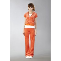 Juicy Couture Short Tracksuits Orignal Velour Long Pants Orange Juicy Couture Short Tracksuits Orignal Velour Long Pants Orange