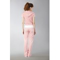 Juicy Couture Short Tracksuits Orignal Velour Long Pants Light Pink