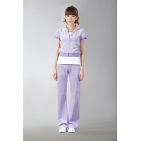 Juicy Couture Short Tracksuits Orignal Velour Long Pants Light Purple Juicy Couture Short Tracksuits Orignal Velour Long Pants Light Purple