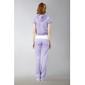 Juicy Couture Short Tracksuits Orignal Velour Long Pants Light Purple