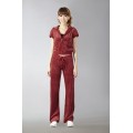 Juicy Couture Short Tracksuits Orignal Velour Long Pants Dark Red