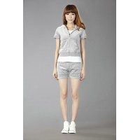 Juicy Couture Short Tracksuits Orignal Velour In Gray Juicy Couture Short Tracksuits Orignal Velour In Gray