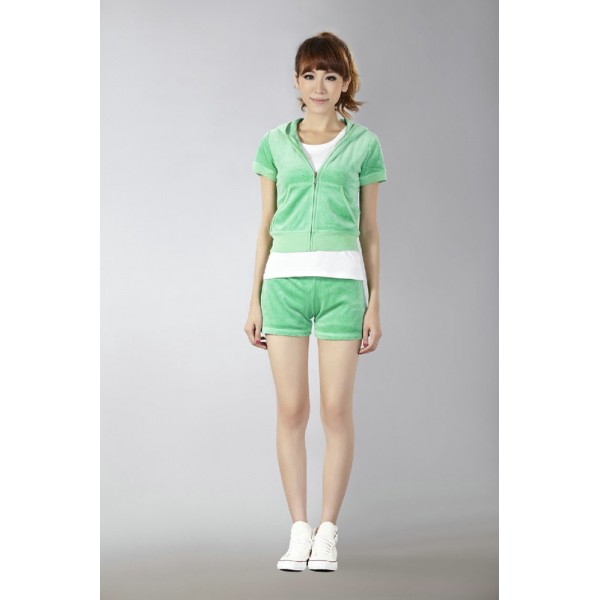 Juicy Couture Short Tracksuits Orignal Velour Green