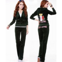 Juicy Couture Tracksuits JC In Shield Velour Dark Green Juicy Couture Tracksuits JC In Shield Velour Dark Green