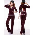 Juicy Couture Tracksuits JC In Shield Velour Dark Red