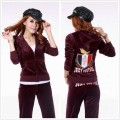 Juicy Couture Tracksuits JC In Shield Velour Dark Red