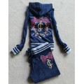 Juicy Couture Tracksuits Bowknot JC Velour Navy